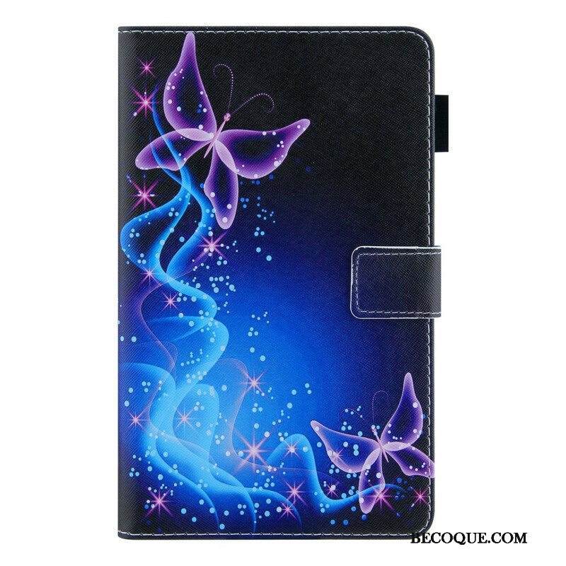 Kotelot Samsung Galaxy Tab A7 Lite Värikkäitä Perhosia