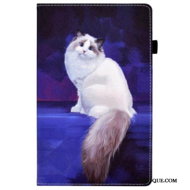 Kotelot Samsung Galaxy Tab A8 (2021) Valkoinen Kissa