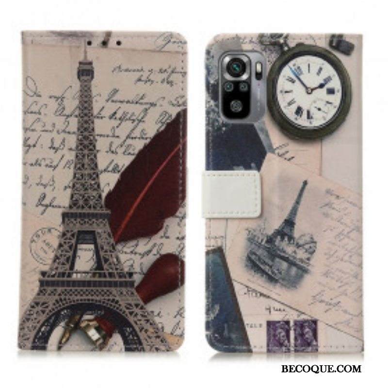 Kotelot Xiaomi Redmi Note 10 / 10S Runoilijan Eiffel-torni