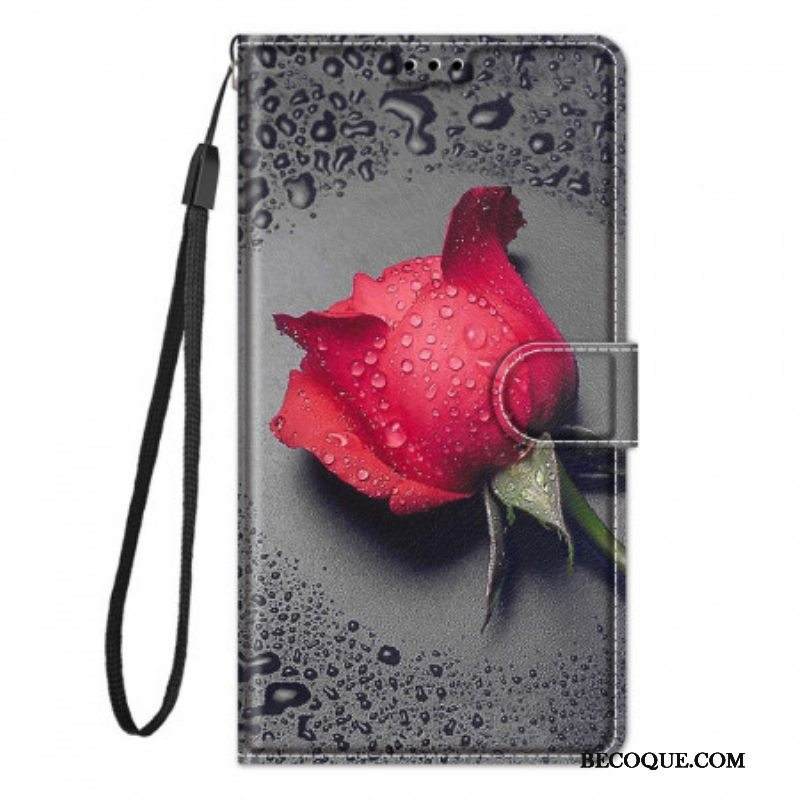 Kotelot Xiaomi Redmi Note 10 Pro Ruusuja Kaulanauhalla