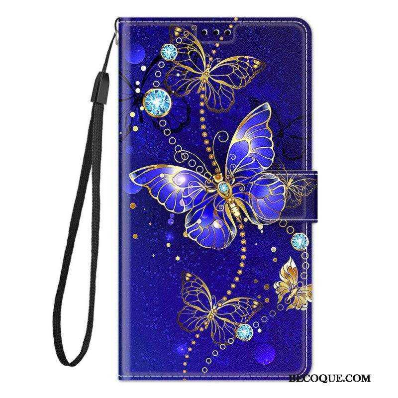 Kotelot Xiaomi Redmi Note 10 Pro Suojaketju Kuori Strap Butterflies Fan