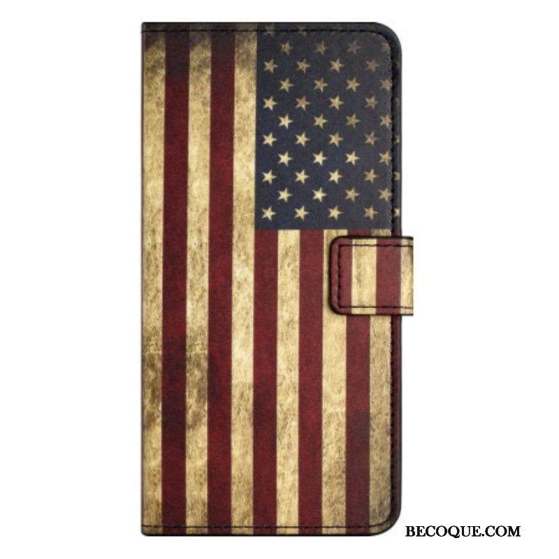 Kotelot iPhone 14 Pro Vintage Amerikan Lippu
