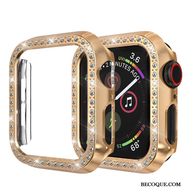 Kuori Apple Watch Series 3 Rhinestone Inlay Murtumaton Kulta, Kotelo Apple Watch Series 3 Suojaus