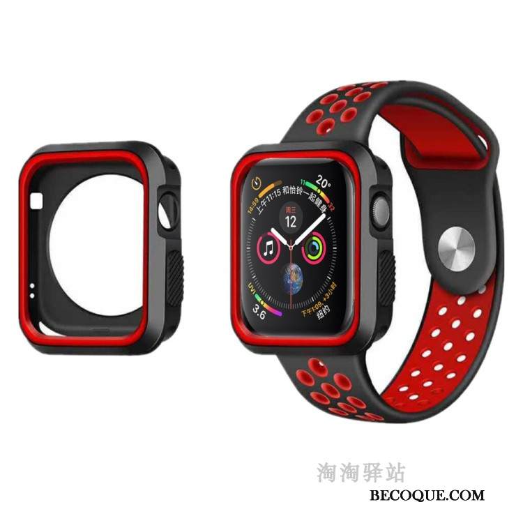Kuori Apple Watch Series 5 Pehmeä Neste Punainen Urheilu, Kotelo Apple Watch Series 5 Suojaus Hengittävä Murtumaton