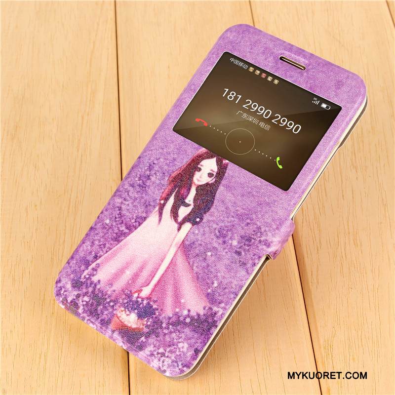 Kuori Huawei G9 Plus Luova Puhelimen Kuoret Violetti, Kotelo Huawei G9 Plus Nahka Ihana Murtumaton