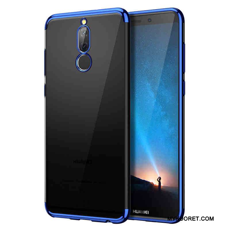 Kuori Huawei Mate 10 Lite Silikoni Läpinäkyvä Sininen, Kotelo Huawei Mate 10 Lite Laukut Murtumaton Puhelimen Kuoret