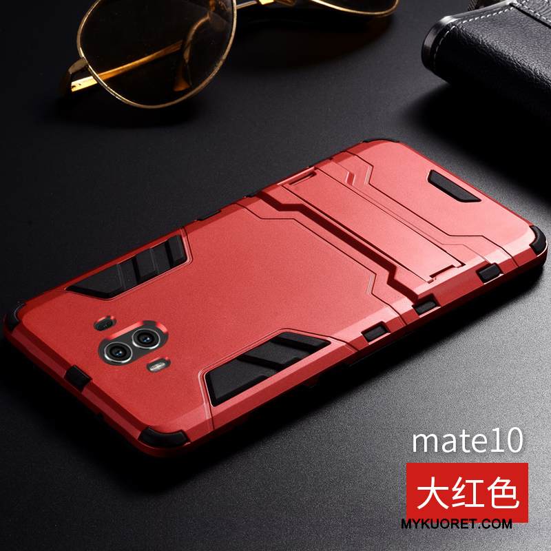 Kuori Huawei Mate 10 Metalli Kulta Trendi, Kotelo Huawei Mate 10 Punainen Puhelimen Kuoret