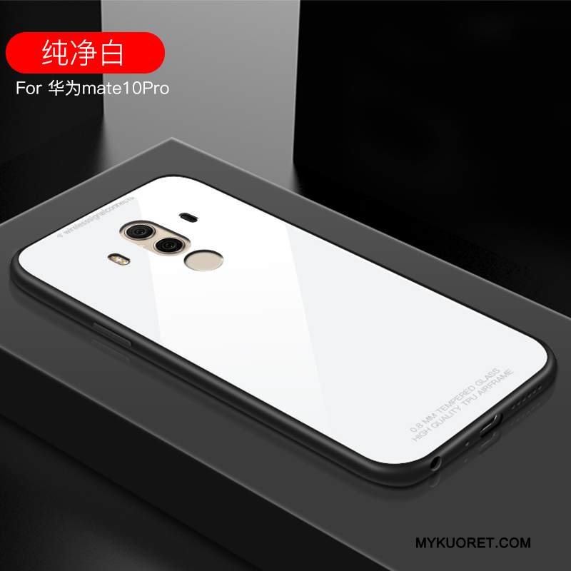 Kuori Huawei Mate 10 Pro Laukut Valkoinen Murtumaton, Kotelo Huawei Mate 10 Pro Silikoni Lasi Puhelimen Kuoret