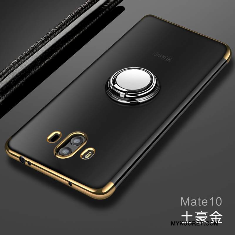 Kuori Huawei Mate 10 Silikoni Pinnoitus Läpinäkyvä, Kotelo Huawei Mate 10 Laukut Murtumaton Kulta
