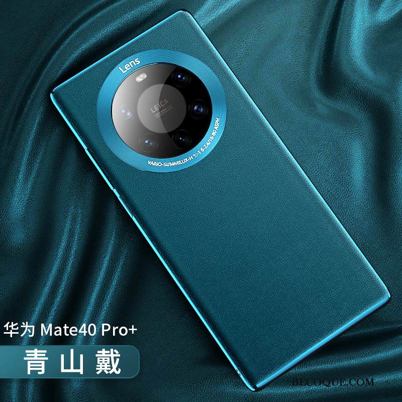 Kuori Huawei Mate 40 Pro+ Laukut Ylellisyys Uusi, Kotelo Huawei Mate 40 Pro+ Nahka Sininen Tide-brändi