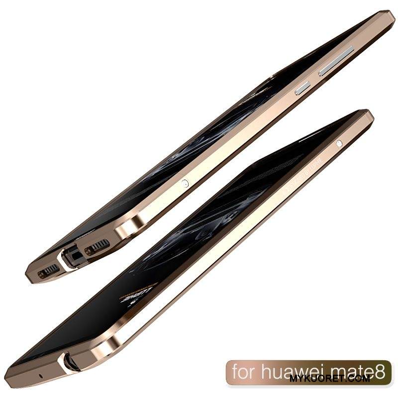 Kuori Huawei Mate 8 Metalli Murtumaton Ultra, Kotelo Huawei Mate 8 Suojaus Puhelimen Kuoret Kulta