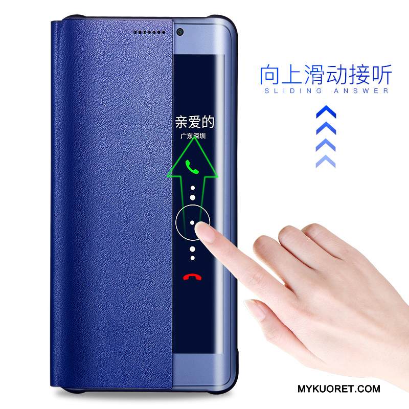 Kuori Huawei Mate 9 Pro Nahka Sininen Puhelimen Kuoret, Kotelo Huawei Mate 9 Pro Laukut