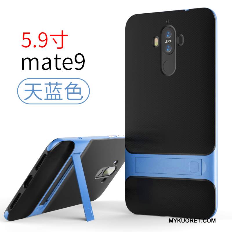 Kuori Huawei Mate 9 Silikoni Sininen Murtumaton, Kotelo Huawei Mate 9 Yksinkertainen Puhelimen Kuoret