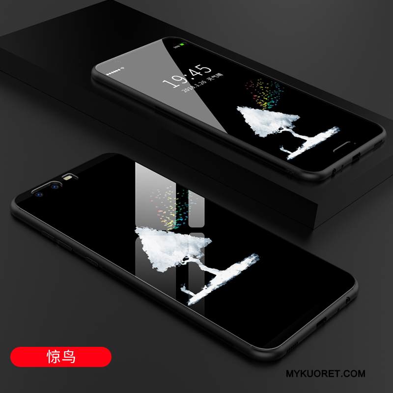 Kuori Huawei P10 Plus Silikoni Lasi Murtumaton, Kotelo Huawei P10 Plus Laukut Puhelimen Kuoret Musta
