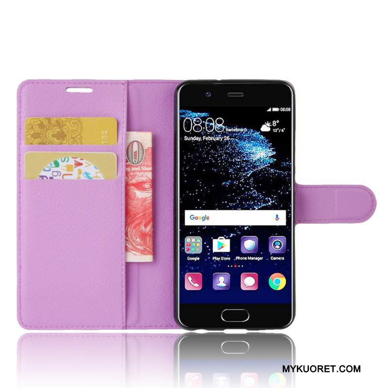 Kuori Huawei P10 Suojaus Murtumaton Kortti, Kotelo Huawei P10 Salkku Violetti