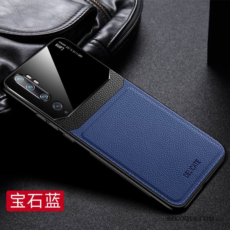 Kuori Mi Note 10 Laukut Pieni Sininen, Kotelo Mi Note 10 Nahka Malli Puhelimen Kuoret