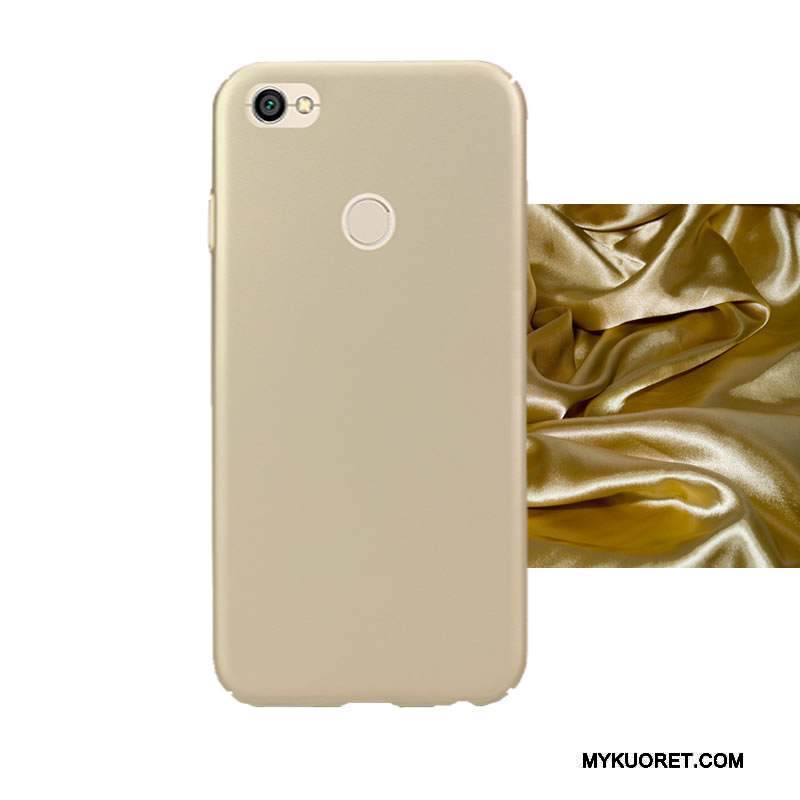 Kuori Redmi Note 5a Laukut Puhelimen Kuoret Kiinteä Väri, Kotelo Redmi Note 5a Suojaus Pesty Suede Kulta