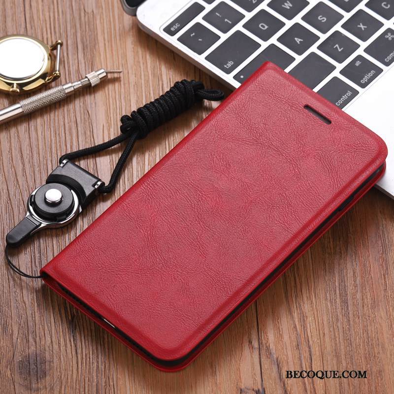 Kuori Redmi Note 7 Laukut Punainen Ripustettavat Koristeet, Kotelo Redmi Note 7 Nahka Murtumaton Puhelimen Kuoret