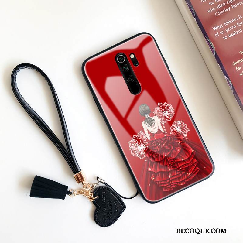 Kuori Redmi Note 8 Pro Luova Lasi Tide-brändi, Kotelo Redmi Note 8 Pro Silikoni Ihana Punainen
