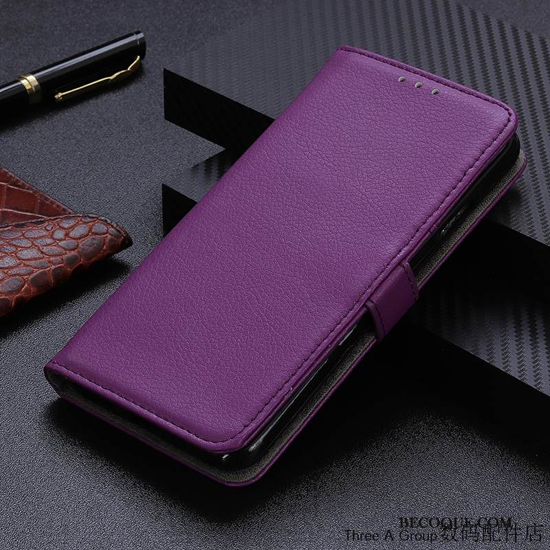 Kuori Redmi Note 9 Pro Nahka Puhelimen Kuoret Yksinkertainen, Kotelo Redmi Note 9 Pro Kuoret Violetti Pieni