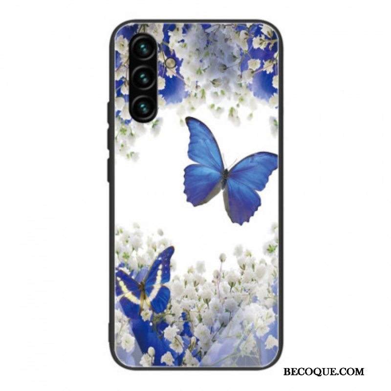Kuori Samsung Galaxy A13 5G / A04s Butterflies Design Karkaistu Lasi