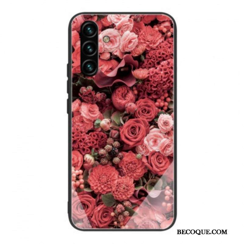 Kuori Samsung Galaxy A13 5G / A04s Rose Flowers Karkaistu Lasi