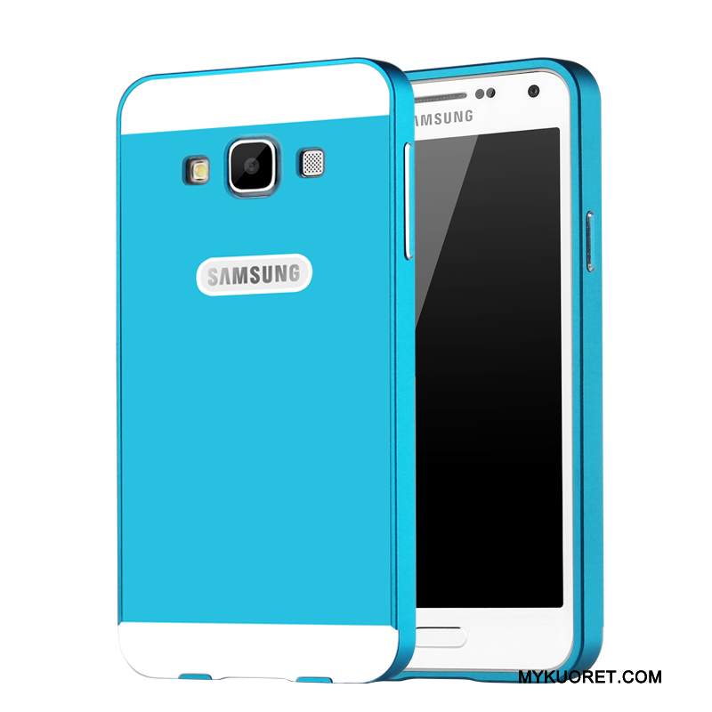 Kuori Samsung Galaxy A3 2015 Metalli Kehys Puhelimen Kuoret, Kotelo Samsung Galaxy A3 2015 Suojaus Sininen