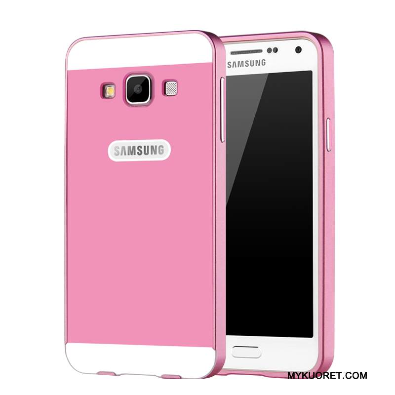 Kuori Samsung Galaxy A3 2015 Metalli Punainen Takakansi, Kotelo Samsung Galaxy A3 2015 Suojaus Kehys