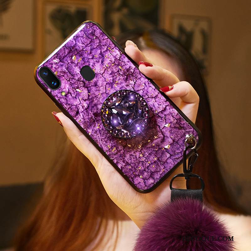 Kuori Samsung Galaxy A40 Luova Violetti Persoonallisuus, Kotelo Samsung Galaxy A40 Laukut Uhkea Murtumaton