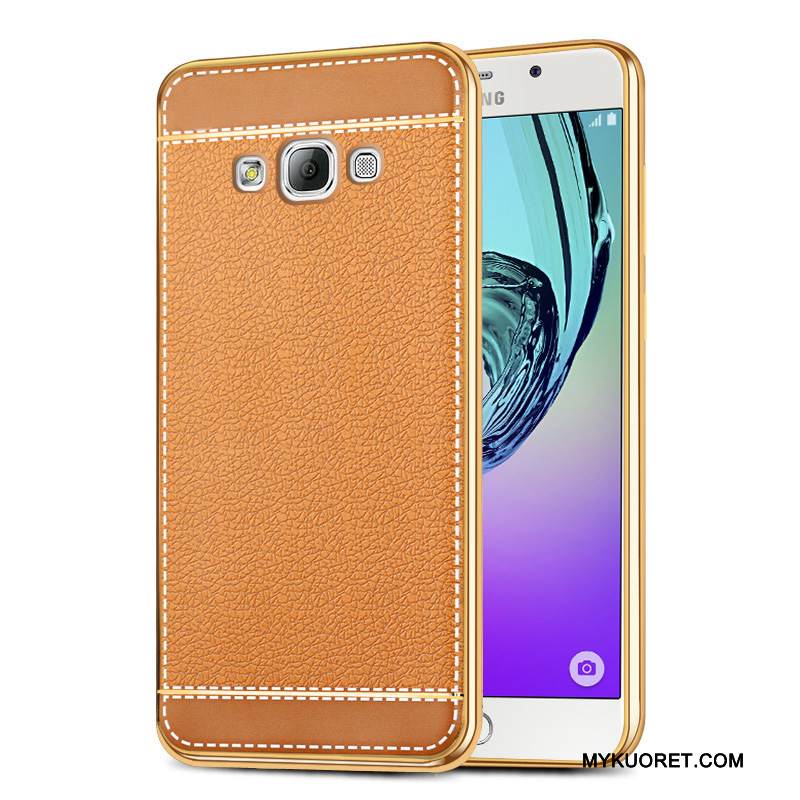 Kuori Samsung Galaxy A5 2015 Silikoni Keltainen Puhelimen Kuoret, Kotelo Samsung Galaxy A5 2015 Suojaus Vaalean Murtumaton