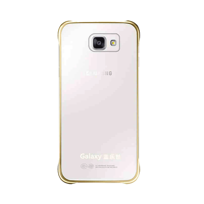 Kuori Samsung Galaxy A5 2016 Nahka Takakansi Läpinäkyvä, Kotelo Samsung Galaxy A5 2016 Suojaus Kulta Puhelimen Kuoret