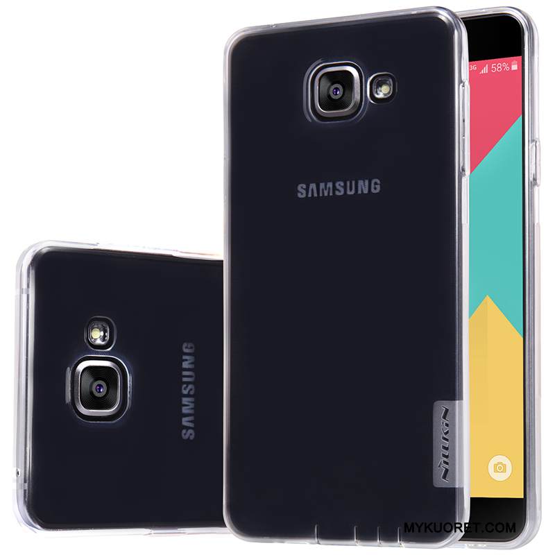 Kuori Samsung Galaxy A5 2016 Pehmeä Neste Puhelimen Kuoret Ohut, Kotelo Samsung Galaxy A5 2016 Silikoni Valkoinen Kulta