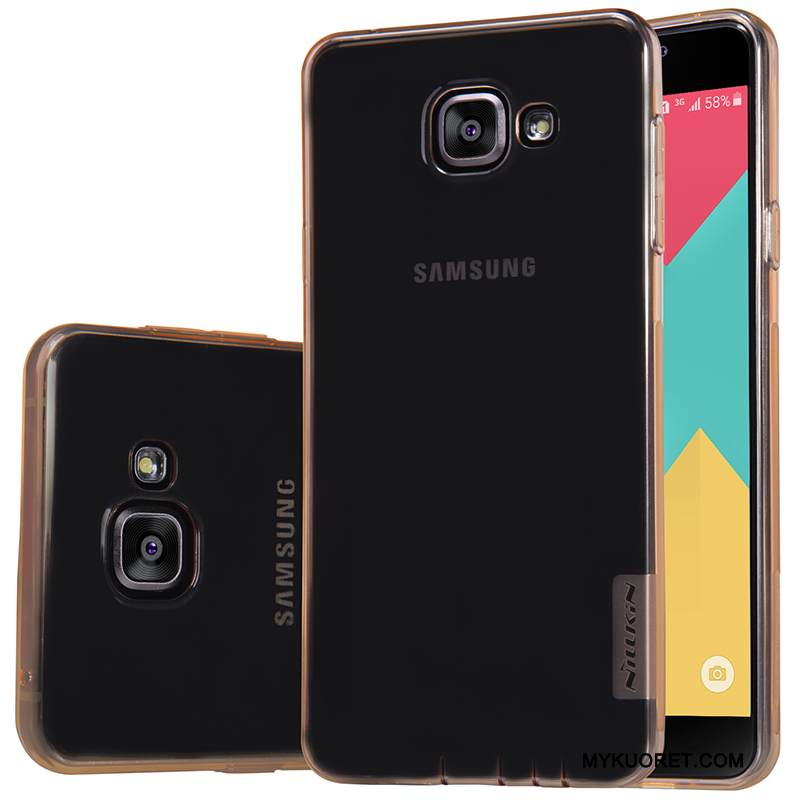 Kuori Samsung Galaxy A5 2016 Suojaus Ohut Puhelimen Kuoret, Kotelo Samsung Galaxy A5 2016 Pehmeä Neste Kulta Läpinäkyvä