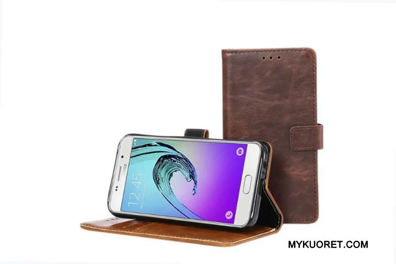 Kuori Samsung Galaxy A5 2017 Suojaus Puhelimen Kuoret Kortti, Kotelo Samsung Galaxy A5 2017 Nahka