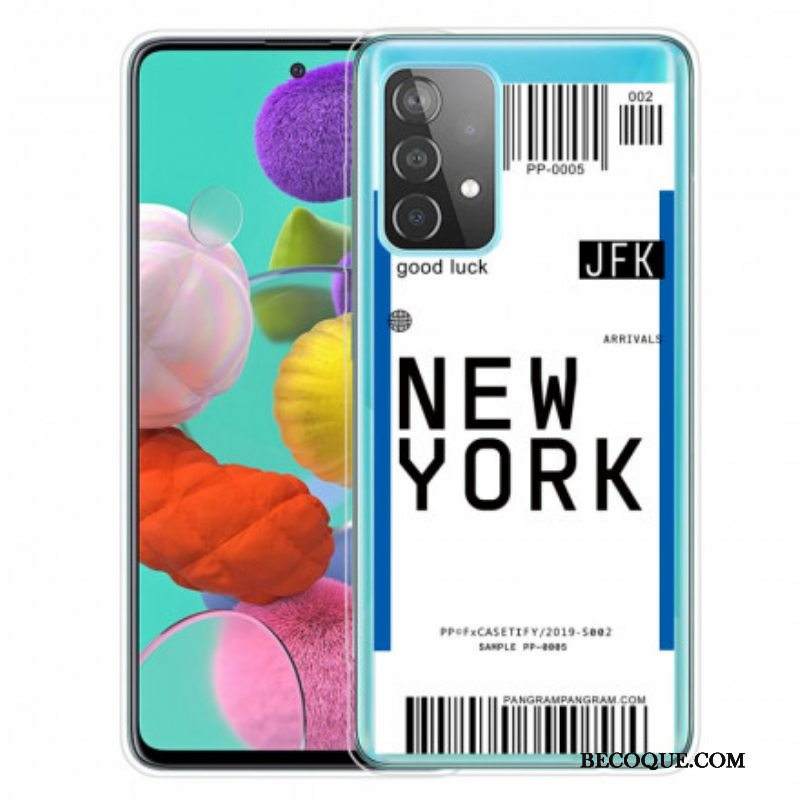 Kuori Samsung Galaxy A52 4G / A52 5G / A52s 5G Boarding Pass New Yorkiin