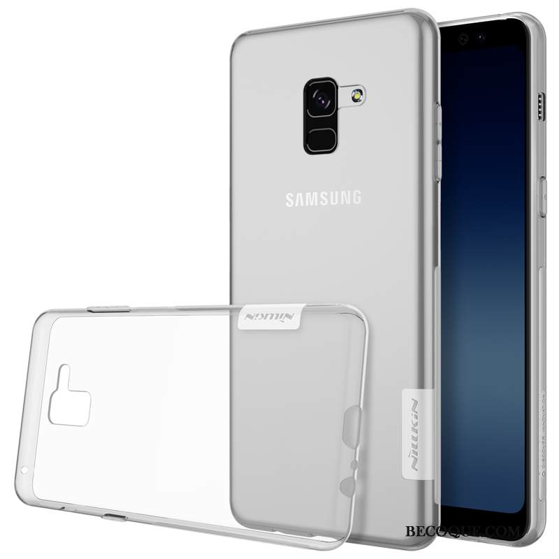 Kuori Samsung Galaxy A8 2018 Suojaus Läpinäkyvä Liukumaton, Kotelo Samsung Galaxy A8 2018 Pehmeä Neste Kulta Puhelimen Kuoret