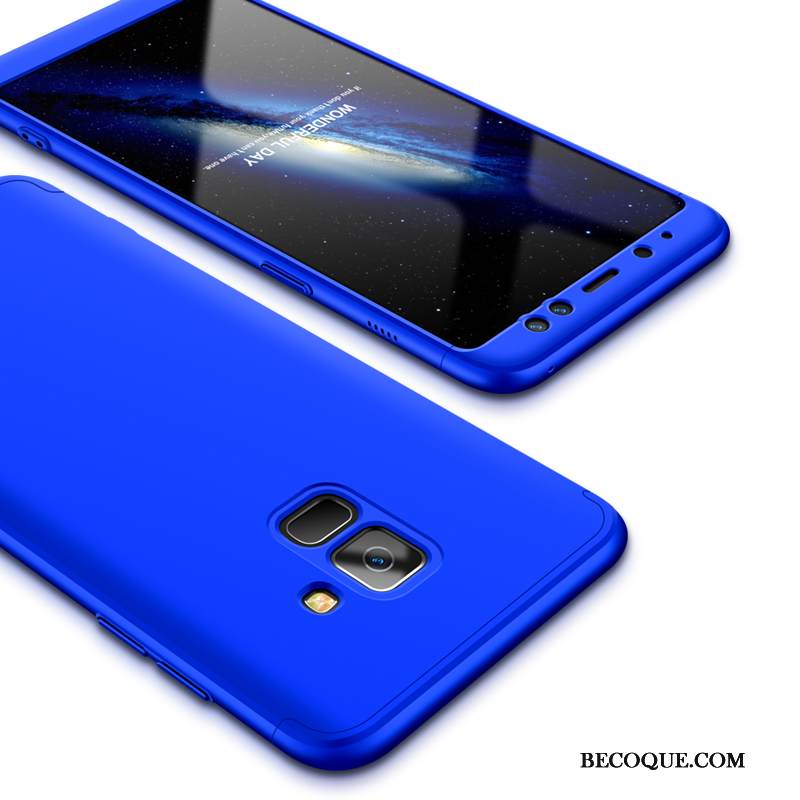 Kuori Samsung Galaxy A8 2018 Suojaus Sininen Takakansi, Kotelo Samsung Galaxy A8 2018 Puhelimen Kuoret