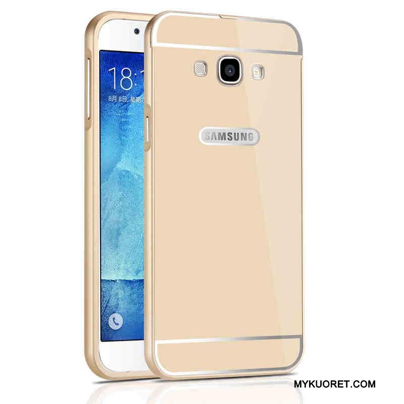 Kuori Samsung Galaxy A8 Laukut Kulta Kehys, Kotelo Samsung Galaxy A8 Suojaus Puhelimen Kuoret Murtumaton