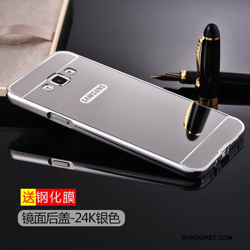 Kuori Samsung Galaxy A8 Metalli Hopea Takakansi, Kotelo Samsung Galaxy A8 Laukut Trendi Puhelimen Kuoret