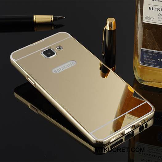 Kuori Samsung Galaxy A9 Metalli Puhelimen Kuoret Kehys, Kotelo Samsung Galaxy A9 Suojaus Kulta