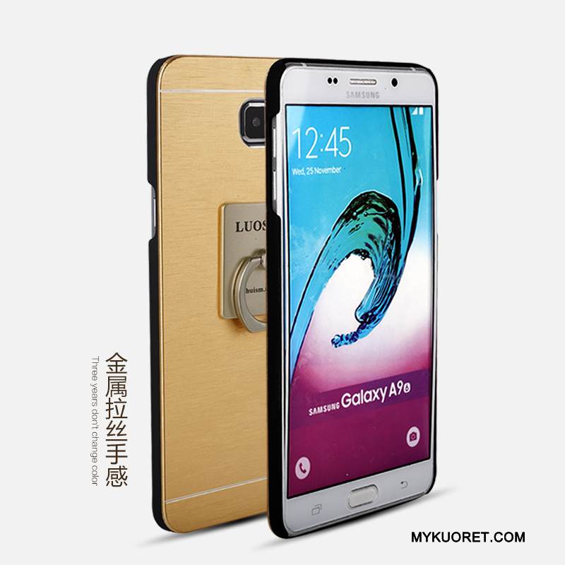 Kuori Samsung Galaxy A9 Metalli Rengas Kova, Kotelo Samsung Galaxy A9 Suojaus Puhelimen Kuoret Korkea