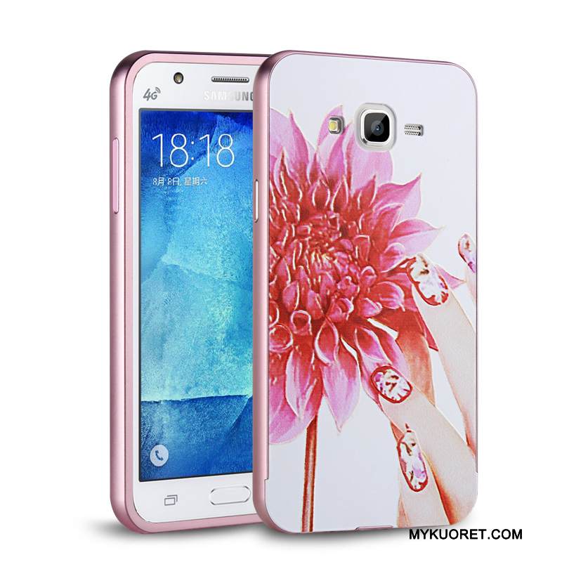 Kuori Samsung Galaxy J7 2015 Metalli Takakansi Kehys, Kotelo Samsung Galaxy J7 2015 Kova Puhelimen Kuoret