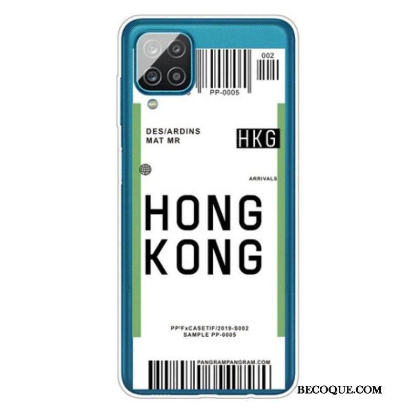 Kuori Samsung Galaxy M12 / A12 Boarding Pass Hongkongiin
