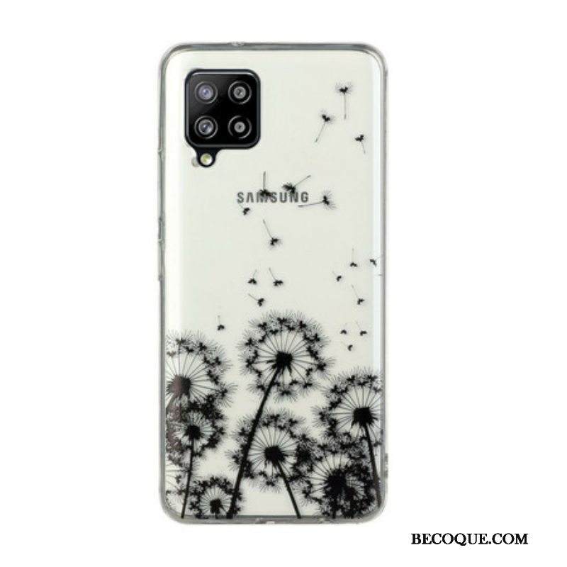 Kuori Samsung Galaxy M12 / A12 Saumattomat Mustat Voikukat