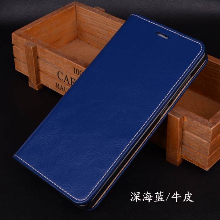 Kuori Samsung Galaxy Note 10 Nahka Murtumaton Puhelimen Kuoret, Kotelo Samsung Galaxy Note 10 Suojaus Sininen