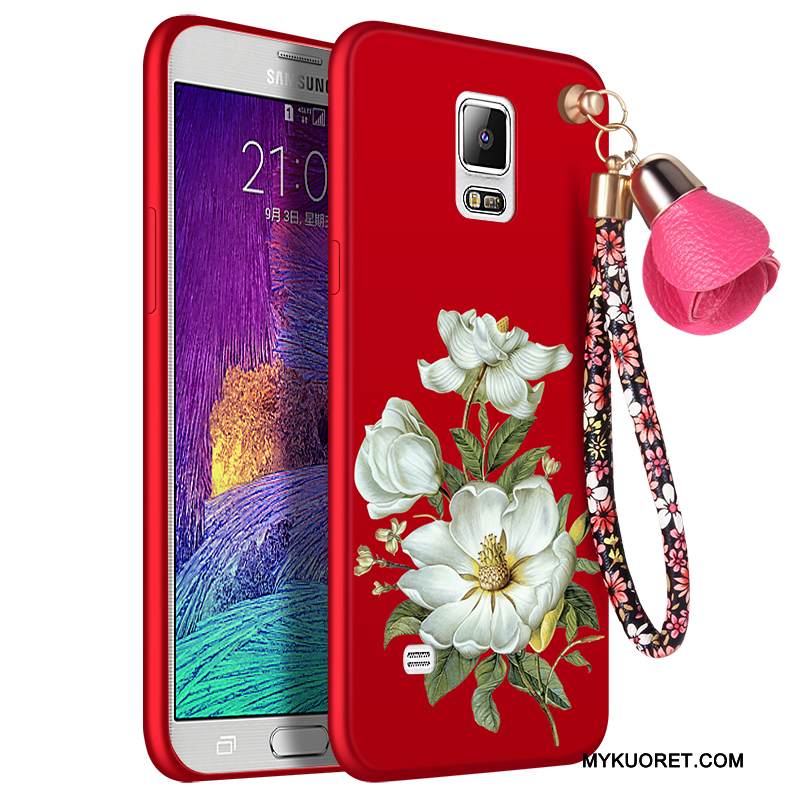Kuori Samsung Galaxy Note 4 Laukut Puhelimen Kuoret Murtumaton, Kotelo Samsung Galaxy Note 4 Pehmeä Neste Uusi Punainen