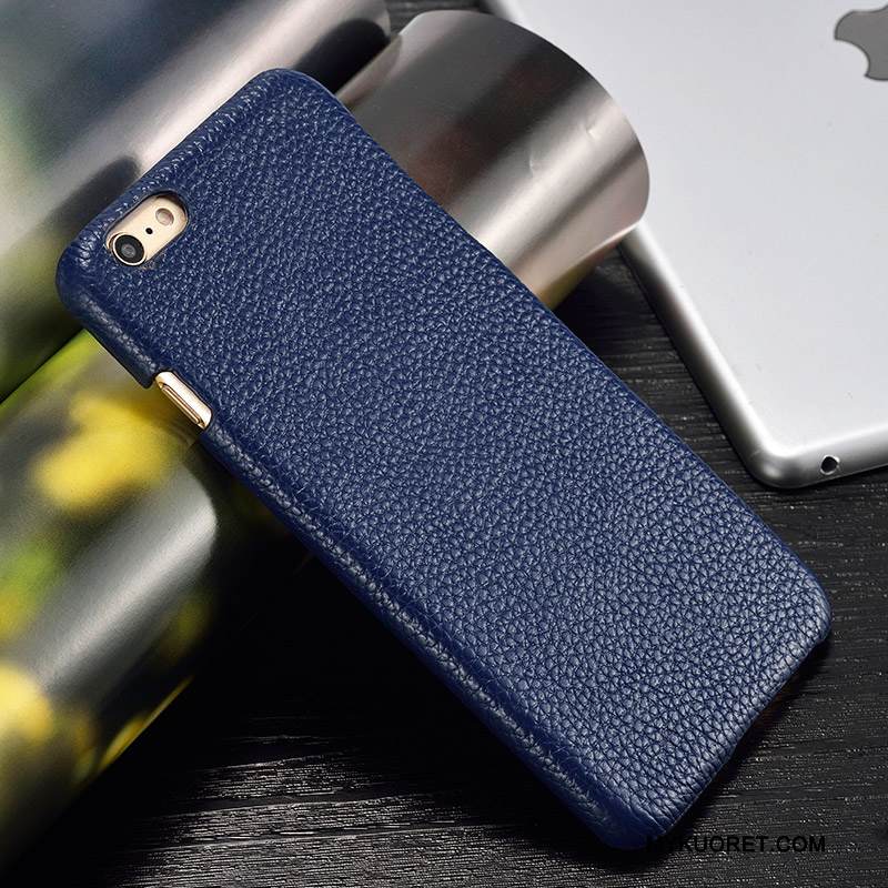 Kuori Samsung Galaxy Note 4 Nahka Puhelimen Kuoret Murtumaton, Kotelo Samsung Galaxy Note 4 Suojaus Yksinkertainen Sininen