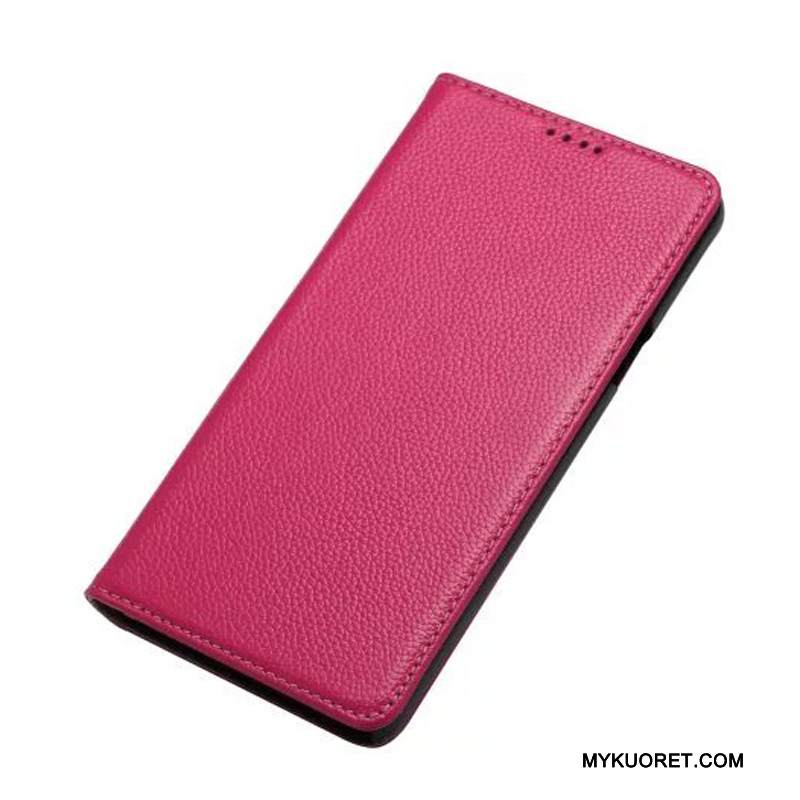 Kuori Samsung Galaxy Note 5 Nahka Puhelimen Kuoret Vesimeloni, Kotelo Samsung Galaxy Note 5 Suojaus Punainen