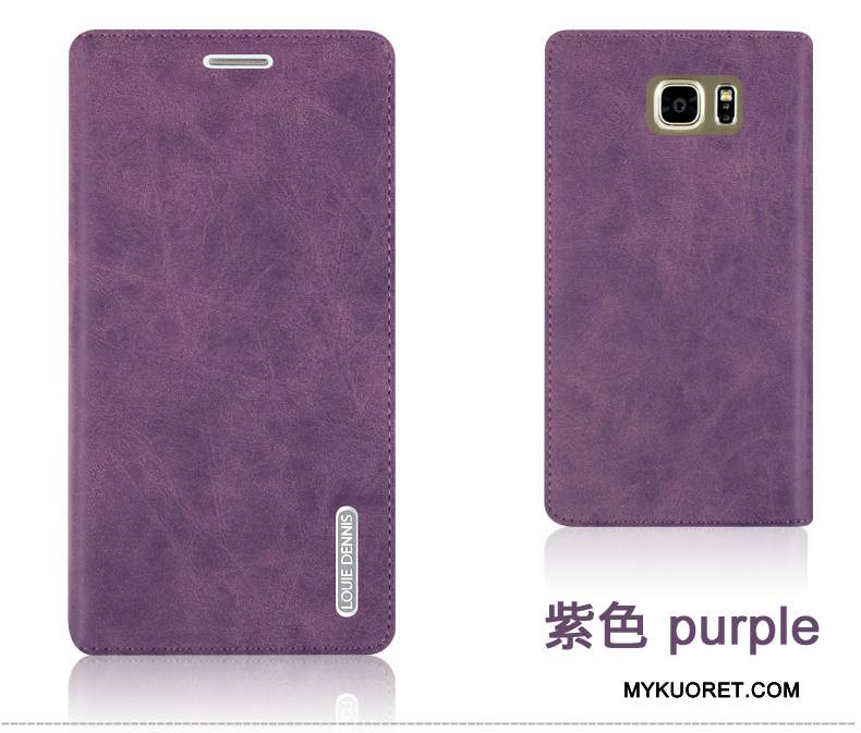 Kuori Samsung Galaxy Note 5 Suojaus Puhelimen Kuoret Violetti, Kotelo Samsung Galaxy Note 5 Nahka