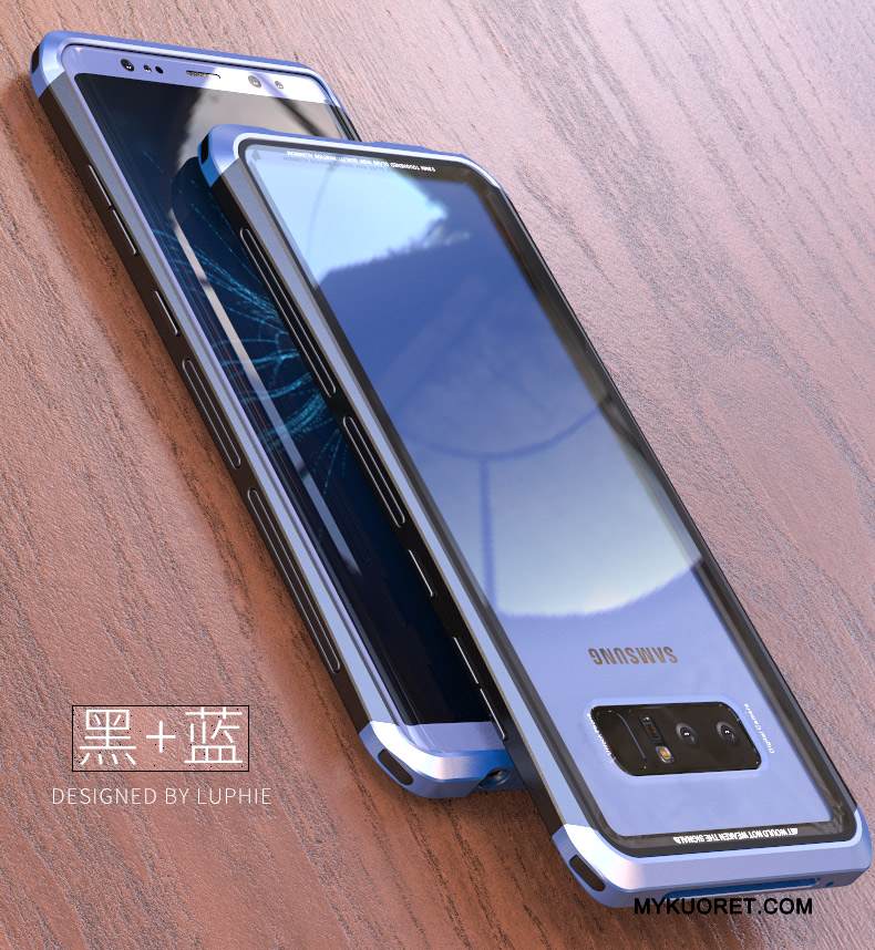Kuori Samsung Galaxy Note 8 Metalli Kulta Kehys, Kotelo Samsung Galaxy Note 8 Suojaus Persoonallisuus Murtumaton